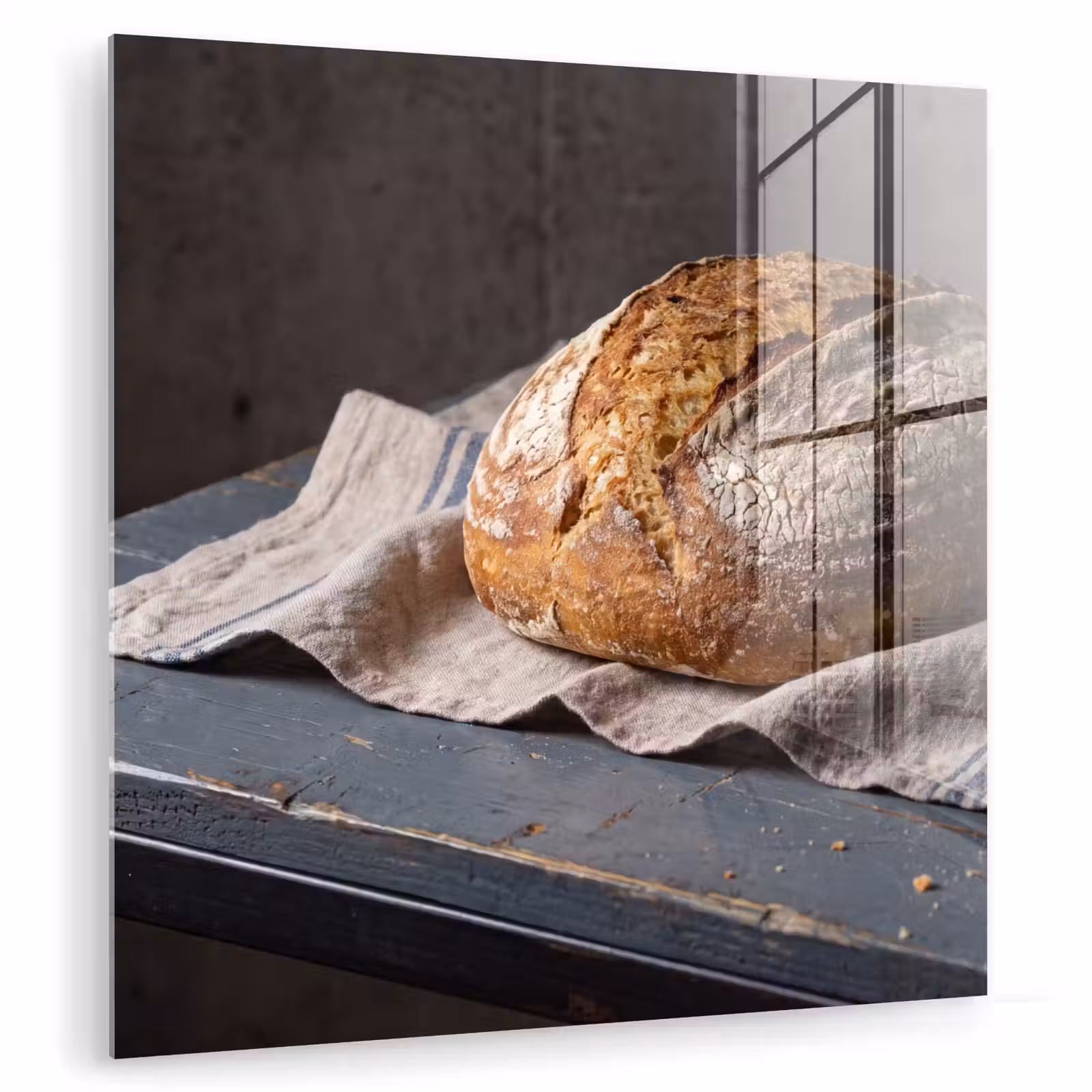 Glas schilderij - Brood - Rustiek - Eten — 1