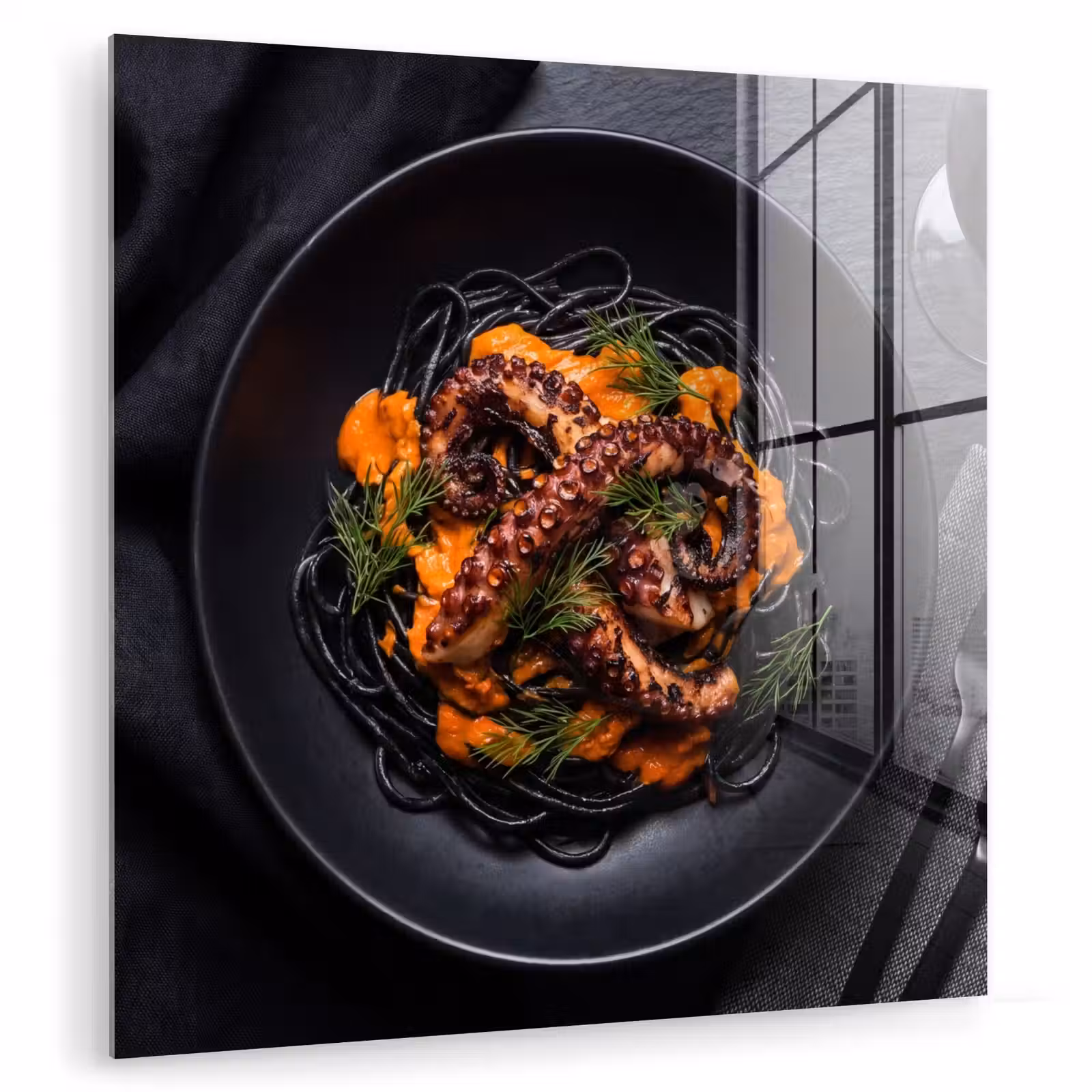 Glas schilderij - Eten - Octopus - Modern — 1