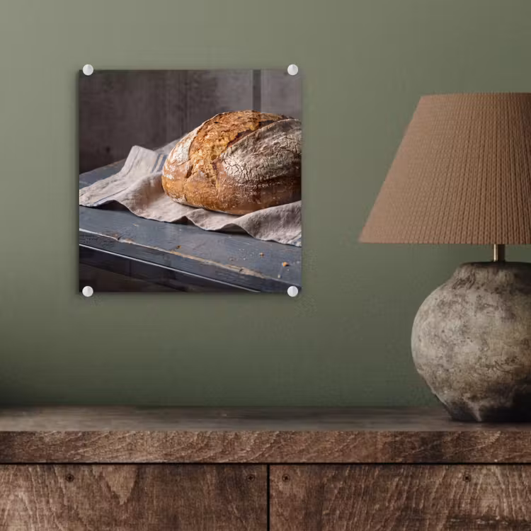 Glas schilderij - Brood - Rustiek - Eten — 4