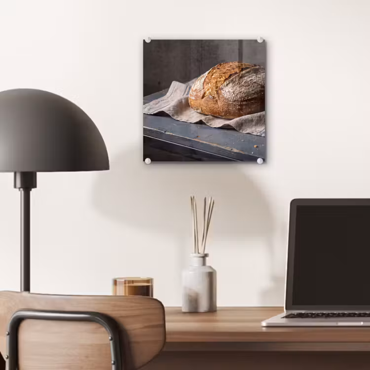 Glas schilderij - Brood - Rustiek - Eten — 7