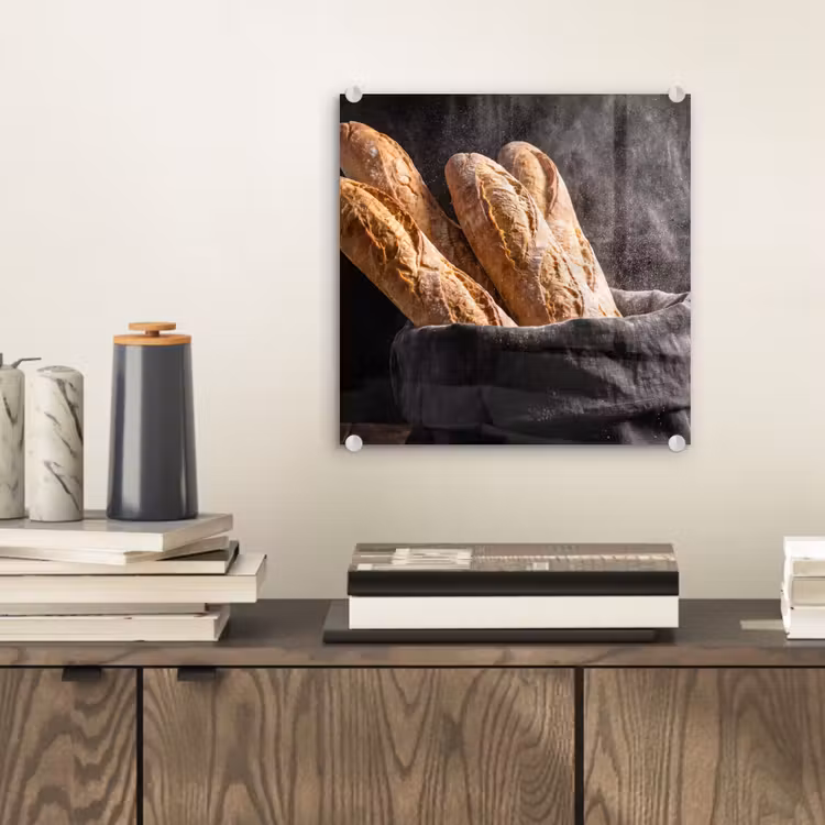 Glas schilderij - Brood - Zak - Eten — 2