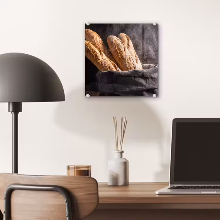 Glas schilderij - Brood - Zak - Eten — 7