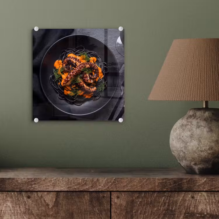 Glas schilderij - Eten - Octopus - Modern — 4