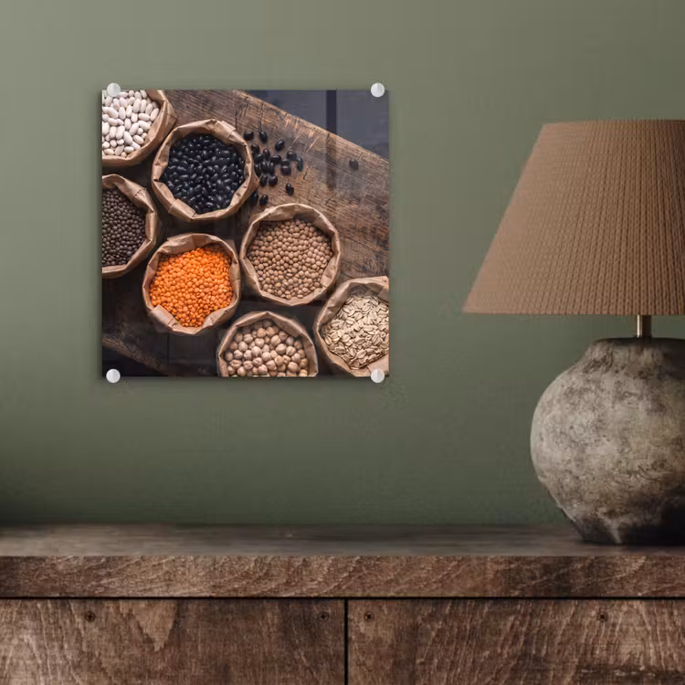 Glas schilderij - Eten - Zakjes - Voeding — 4