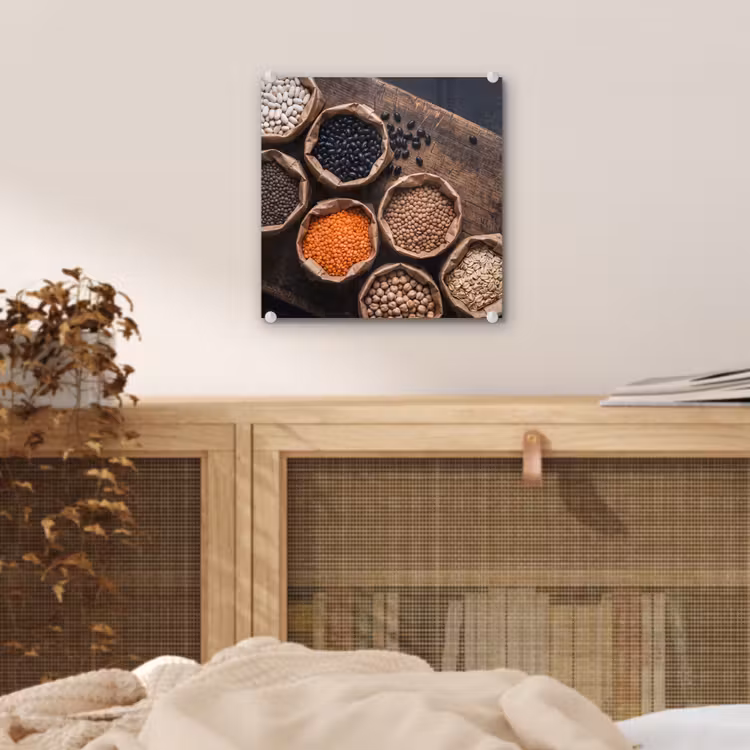 Glas schilderij - Eten - Zakjes - Voeding — 5