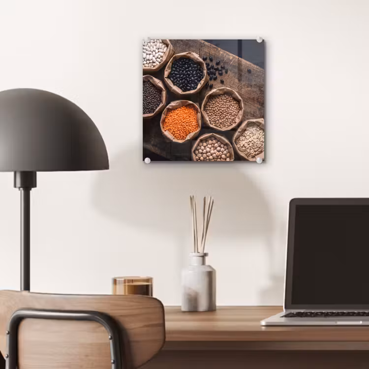 Glas schilderij - Eten - Zakjes - Voeding — 7