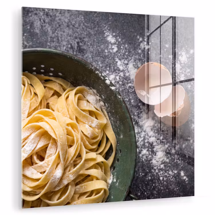 Glas schilderij - Pasta - Keuken - Eten — 1