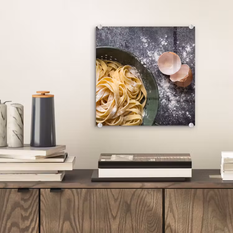 Glas schilderij - Pasta - Keuken - Eten — 2