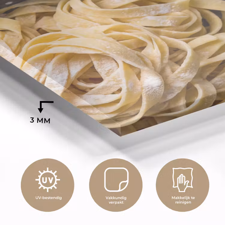 Glas schilderij - Pasta - Keuken - Eten — 3