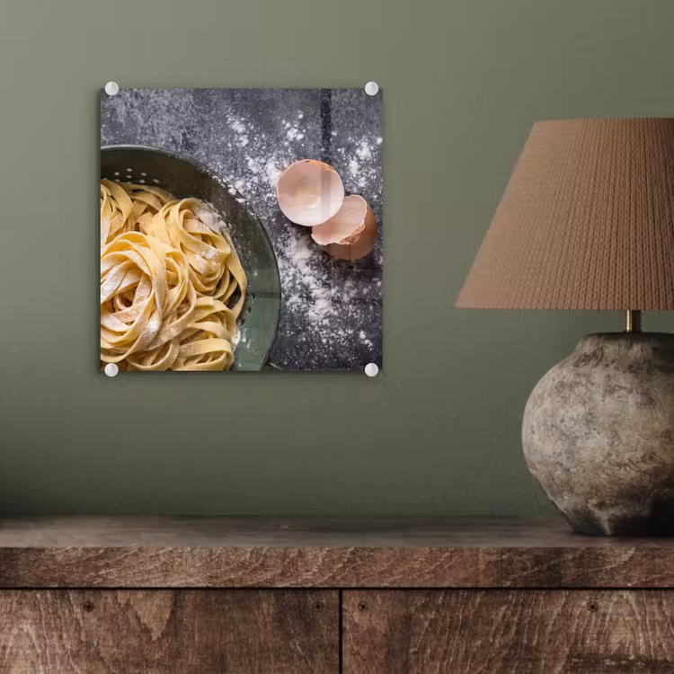 Glas schilderij - Pasta - Keuken - Eten — 4