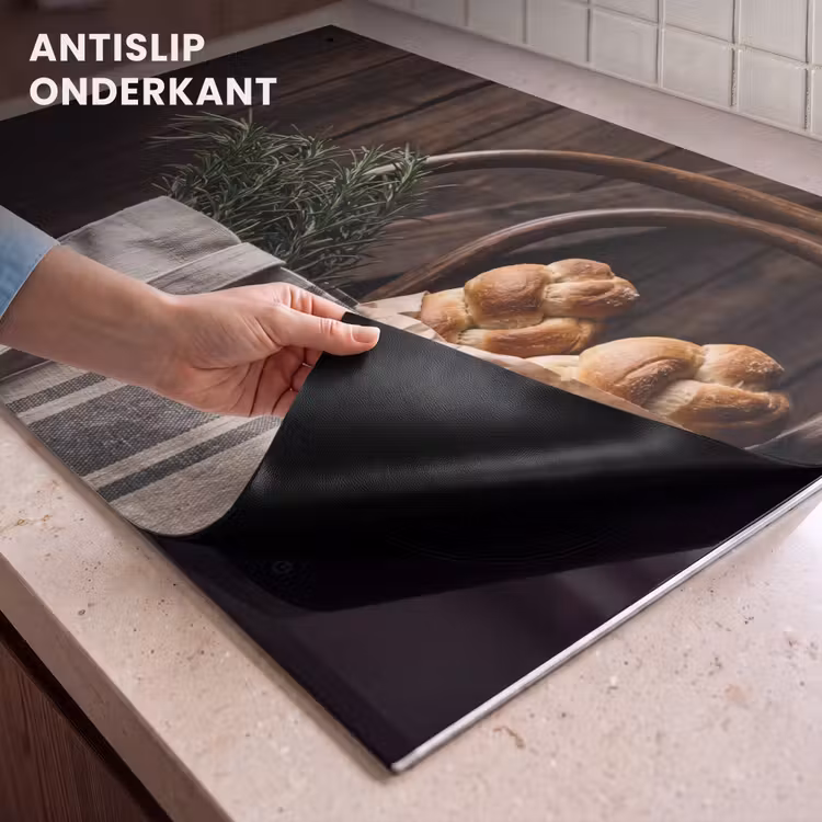 Inductie beschermer en spatscherm (2in1) - Brood - Kruiden - Eten — 4