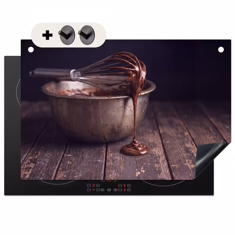 Inductie beschermer en spatscherm (2in1) - Chocolade - Beslag - Eten — 1