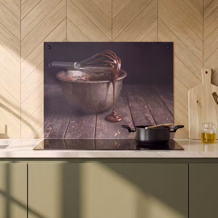 Inductie beschermer en spatscherm (2in1) - Chocolade - Beslag - Eten — 2