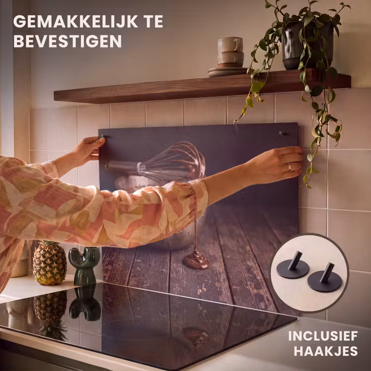Inductie beschermer en spatscherm (2in1) - Chocolade - Beslag - Eten — 7