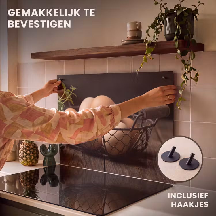 Inductie beschermer en spatscherm (2in1) - Eieren - Mand - Eten — 7