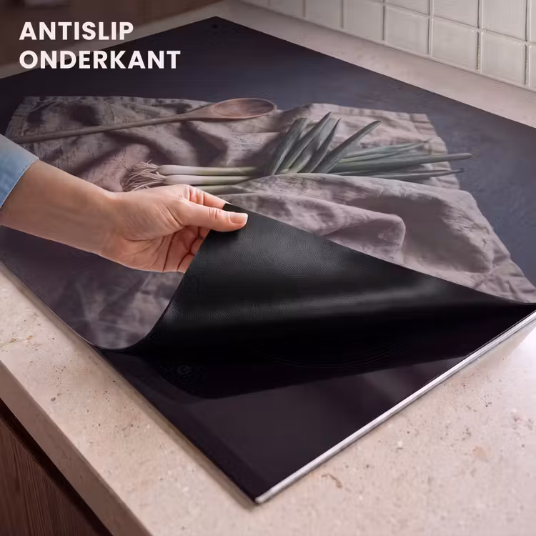 Inductie beschermer en spatscherm (2in1) - Eten - Lepel - Rustiek — 4
