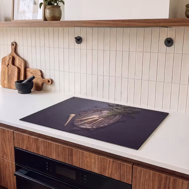Inductie beschermer en spatscherm (2in1) - Groenten - Still-leven - Donker — 3
