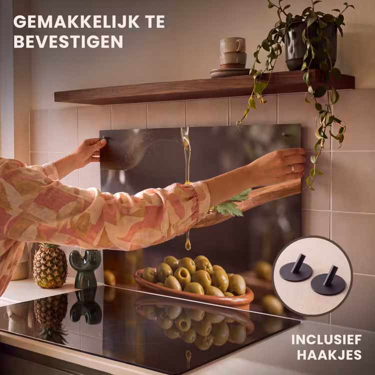 Inductie beschermer en spatscherm (2in1) - Olijven - Olijfolie - Eten — 7