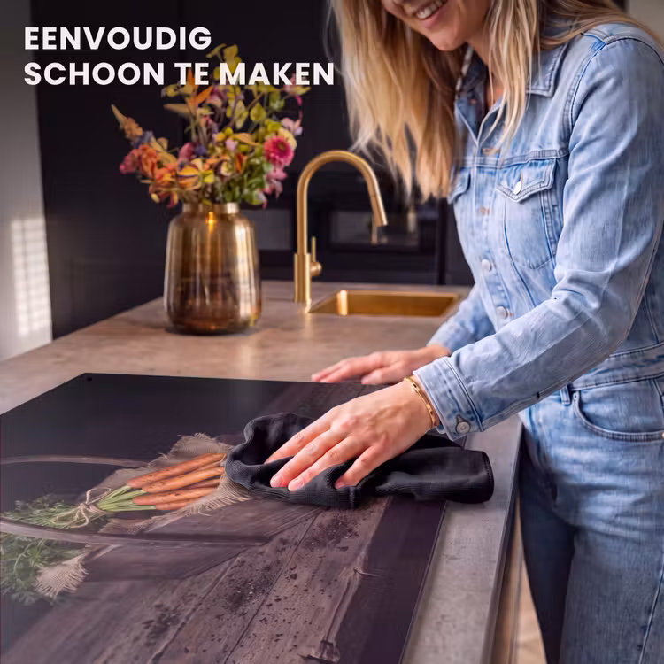 Inductie beschermer en spatscherm (2in1) - Wortels - Mand - Eten — 5