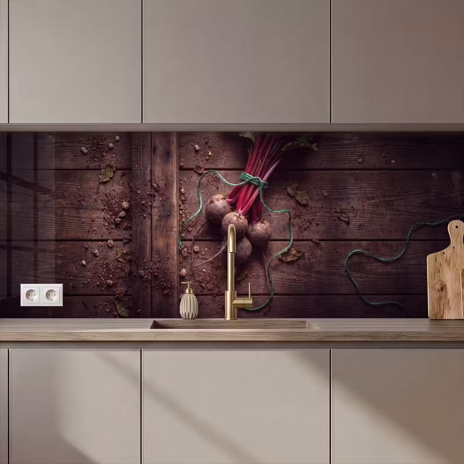 Keuken achterwand - Groente - Bieten - Rustiek — 1
