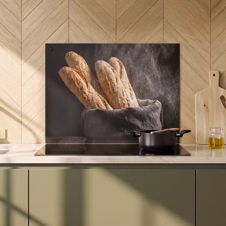 Inductie beschermer en spatscherm (2in1) - Brood - Zak - Eten — 2