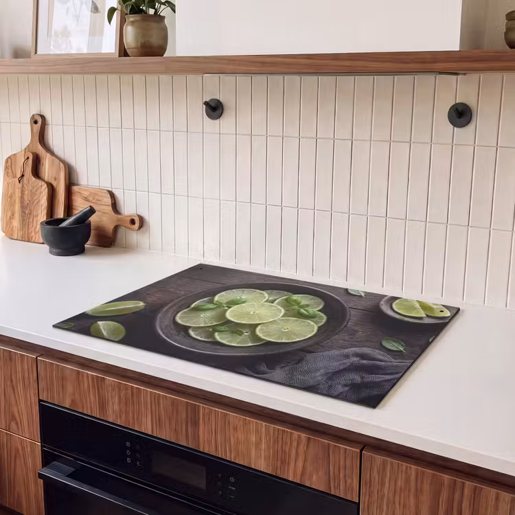 Inductie beschermer en spatscherm (2in1) - Fruit - Groen - Eten — 3