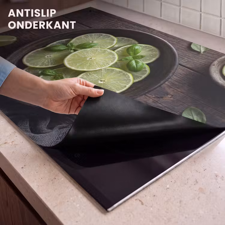 Inductie beschermer en spatscherm (2in1) - Fruit - Groen - Eten — 4