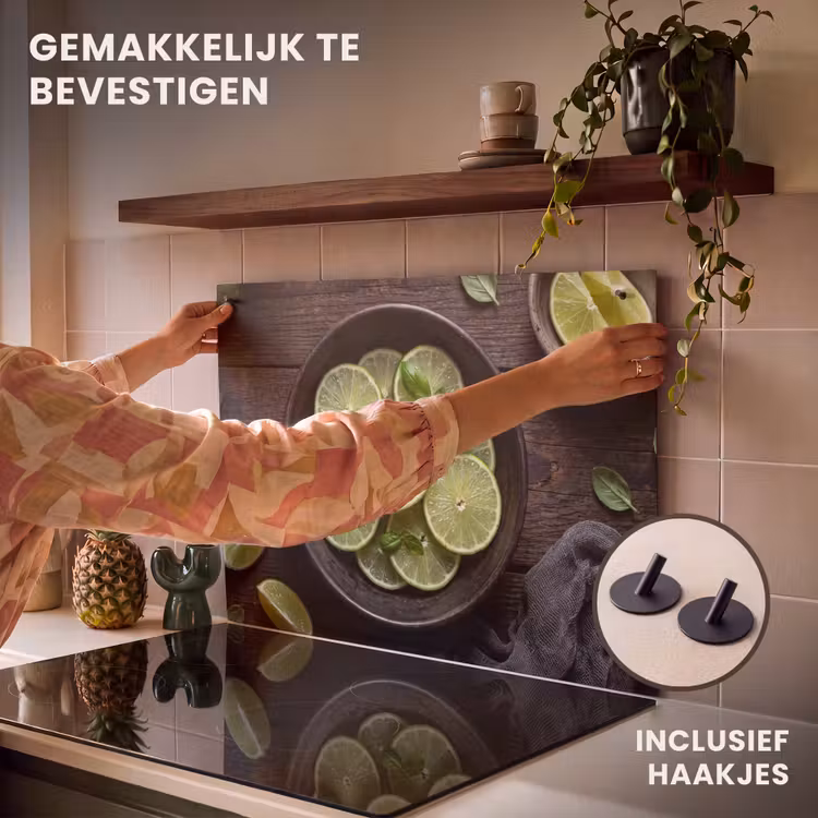 Inductie beschermer en spatscherm (2in1) - Fruit - Groen - Eten — 7