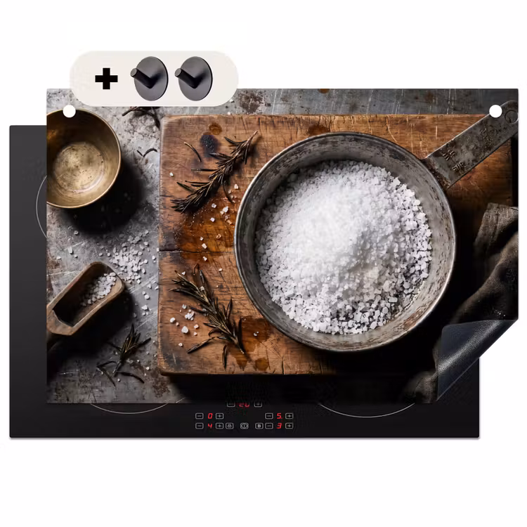 Inductie beschermer en spatscherm (2in1) - Zout - Keuken - Rustiek — 1