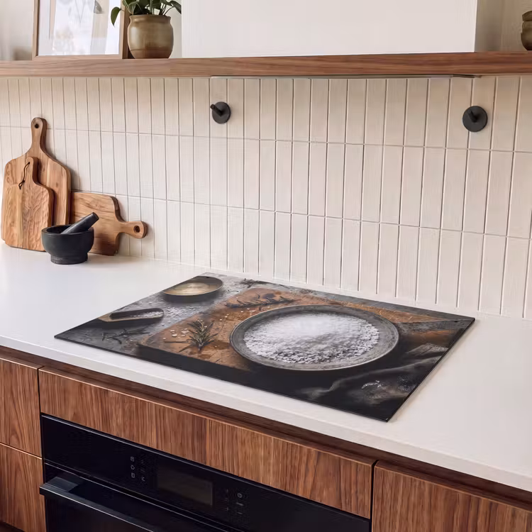 Inductie beschermer en spatscherm (2in1) - Zout - Keuken - Rustiek — 3