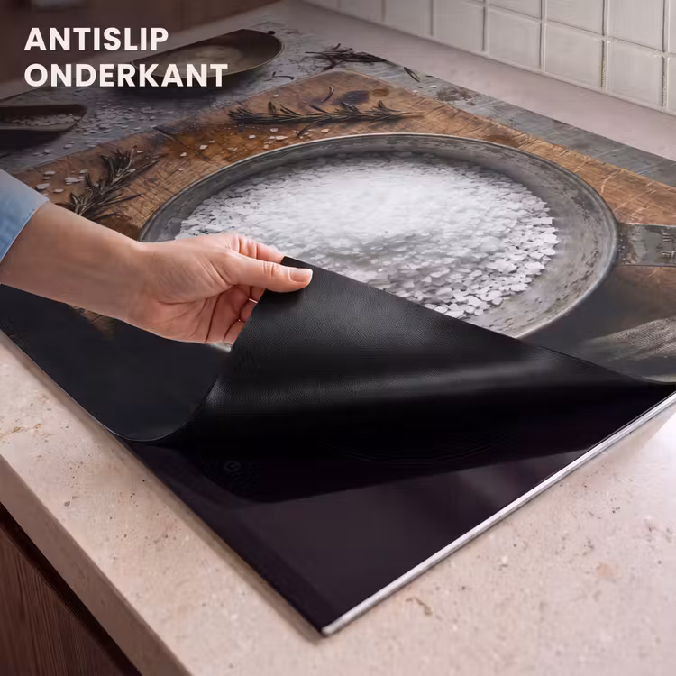 Inductie beschermer en spatscherm (2in1) - Zout - Keuken - Rustiek — 4