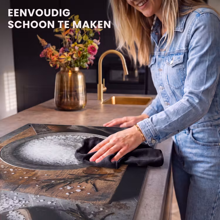 Inductie beschermer en spatscherm (2in1) - Zout - Keuken - Rustiek — 5