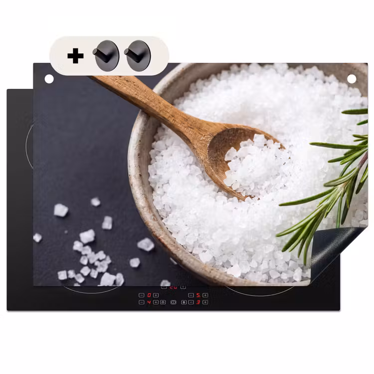 Inductie beschermer en spatscherm (2in1) - Zout - Kom - Eten — 1