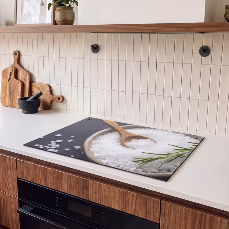 Inductie beschermer en spatscherm (2in1) - Zout - Kom - Eten — 3