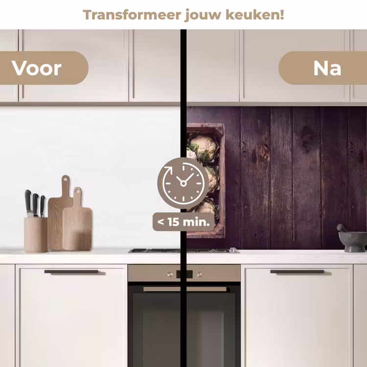 Keuken achterwand - Bloemkool - Houten kist — 2