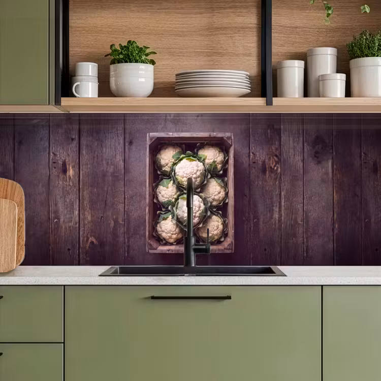 Keuken achterwand - Bloemkool - Houten kist — 5