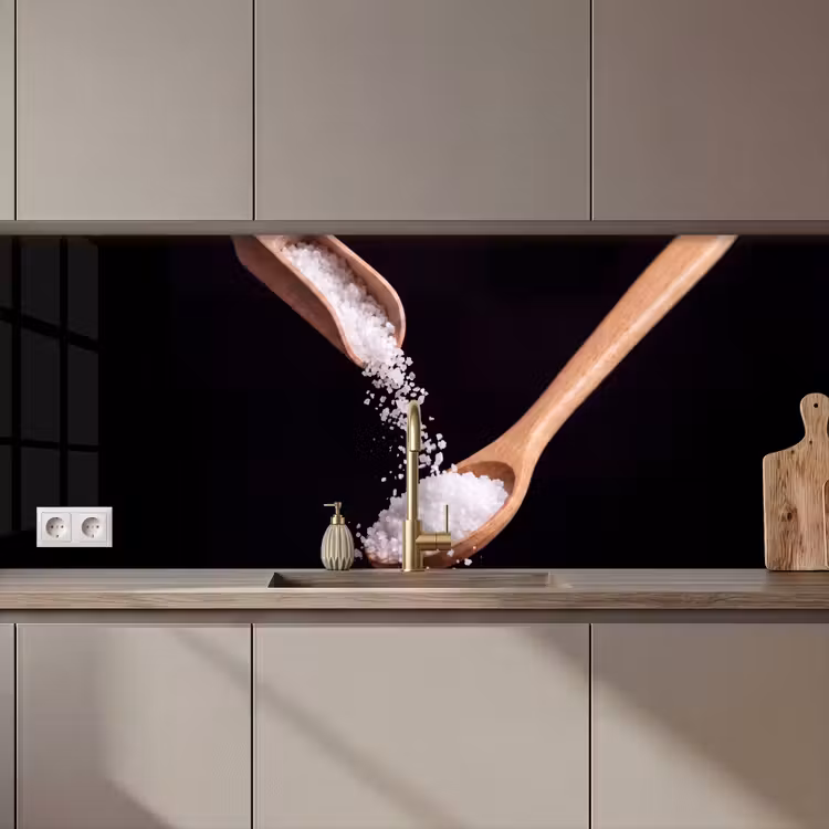 Keuken achterwand - Eten - Zout - Hout — 1