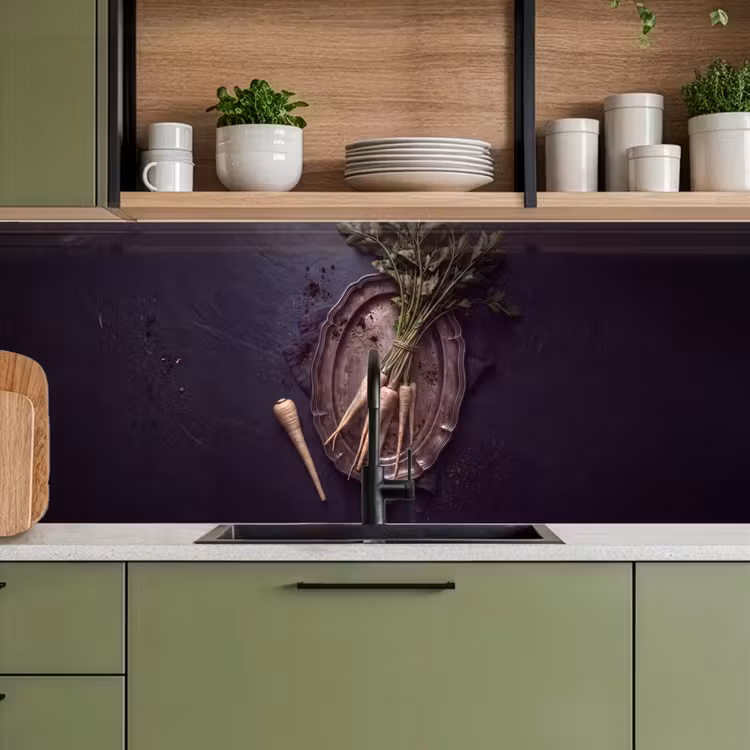 Keuken achterwand - Groenten - Still-leven - Donker — 5