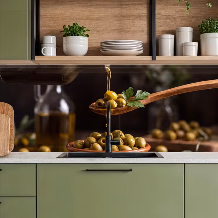 Keuken achterwand - Olijven - Olijfolie - Eten — 5