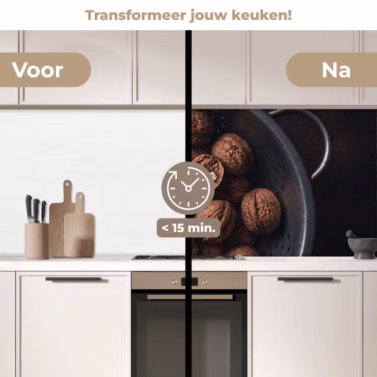Keuken achterwand - Walnoot - Eten - Donker — 2