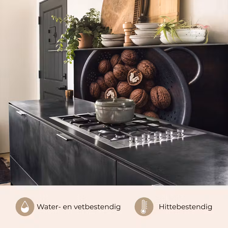 Keuken achterwand - Walnoot - Eten - Donker — 3
