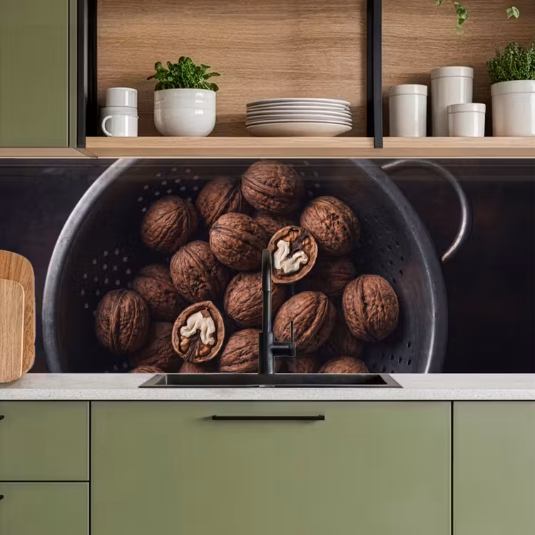 Keuken achterwand - Walnoot - Eten - Donker — 5