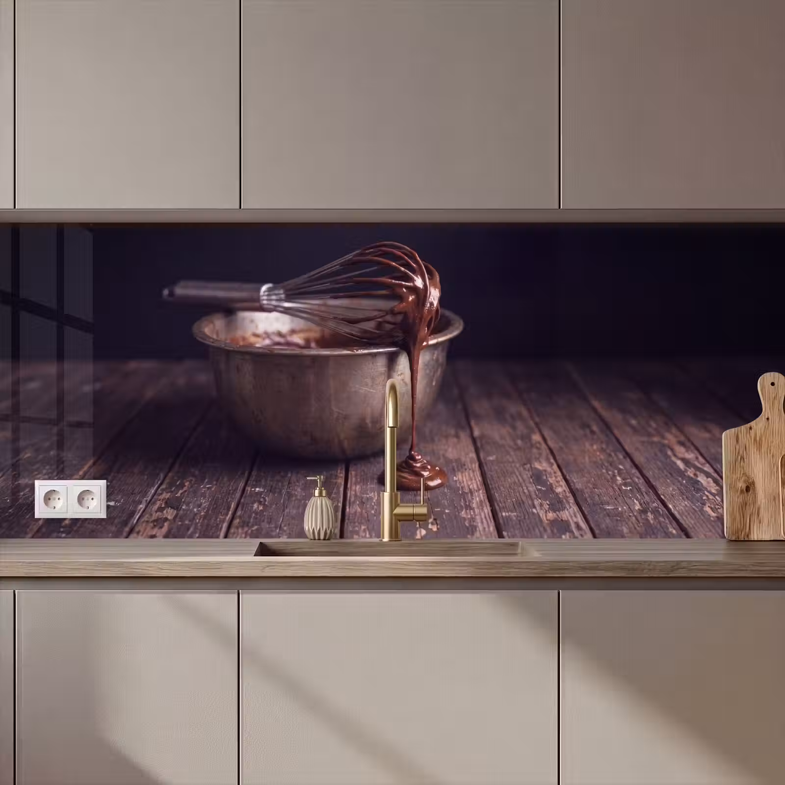Keuken achterwand - Chocolade - Beslag - Eten — 1