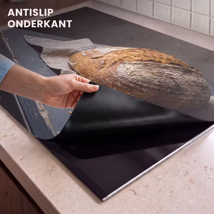 Inductie beschermer en spatscherm (2in1) - Brood - Rustiek - Eten — 4