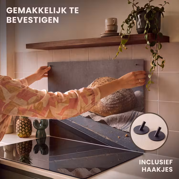 Inductie beschermer en spatscherm (2in1) - Brood - Rustiek - Eten — 7