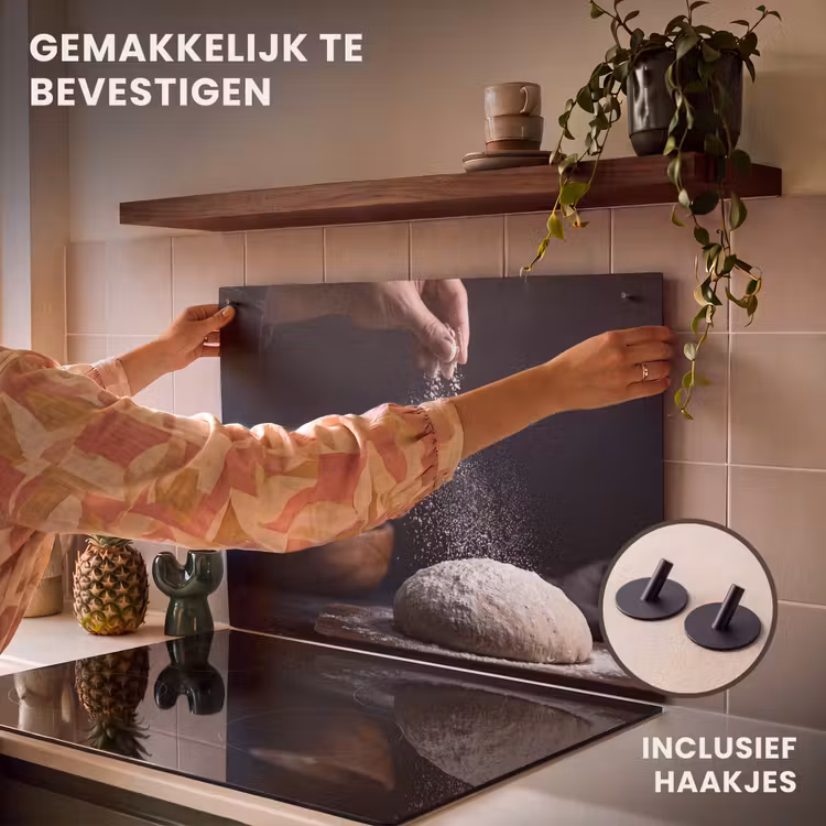 Inductie beschermer en spatscherm (2in1) - Deeg - Hand - Bakken — 7