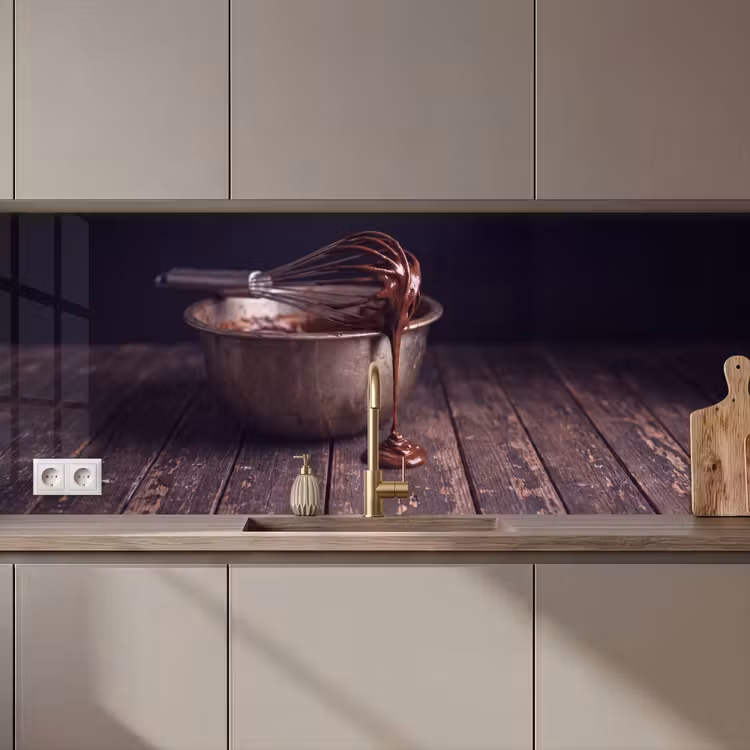 Keuken achterwand - Chocolade - Beslag - Eten — 1