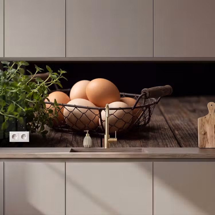 Keuken achterwand - Eieren - Mand - Eten — 1