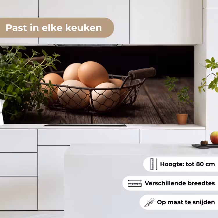 Keuken achterwand - Eieren - Mand - Eten — 4
