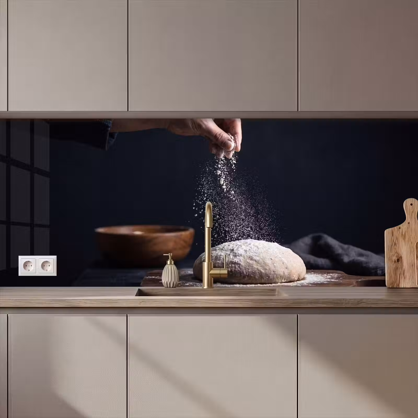 Keuken achterwand - Deeg - Hand - Bakken — 1